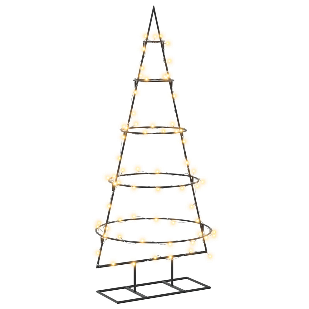 Vidaxl (Black, 125 Cm) Metal Christmas Tree With Stand Gold 90 Cm Powder-Coated Steel