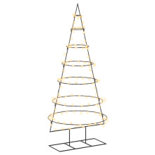 (Black, 180 cm) vidaXL Metal Christmas Tree with Stand Gold 90 cm Powder-coated steel