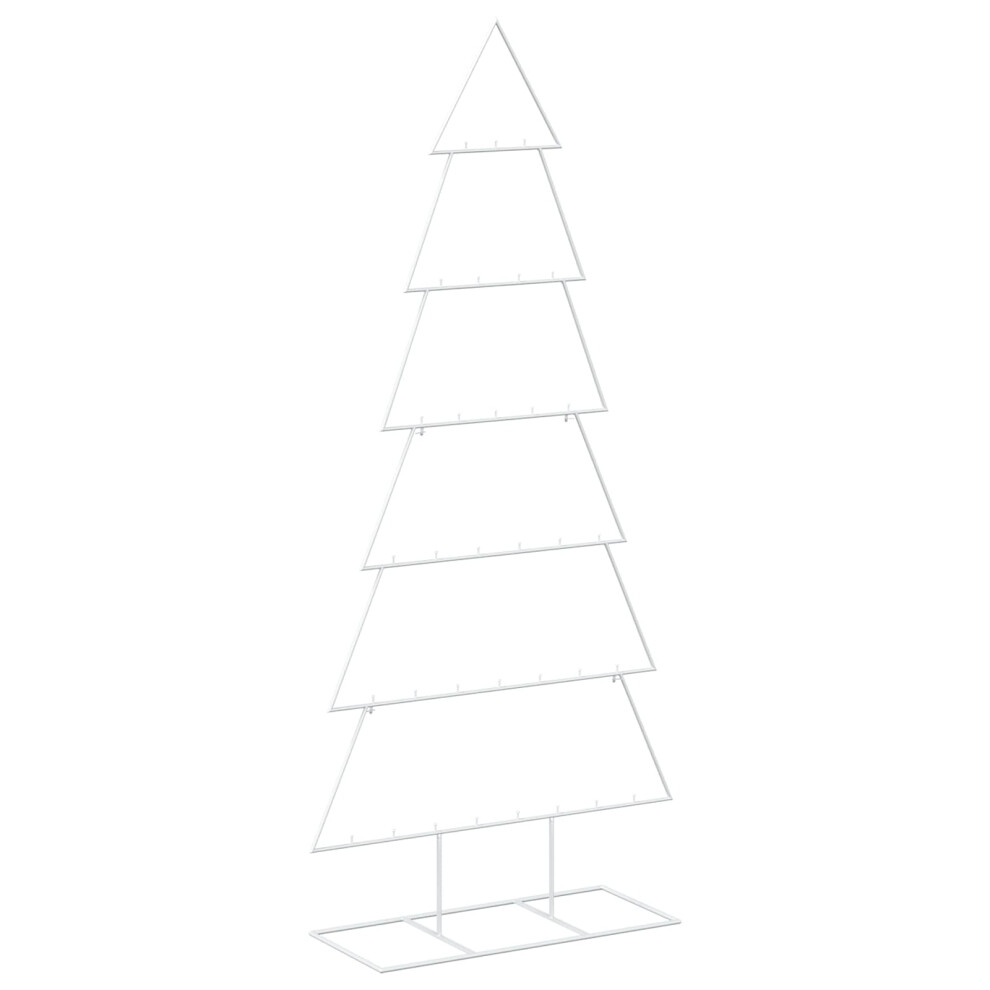 Vidaxl (White, 180 Cm) Metal Christmas Tree With Classic Stand Kuopio 210 Cm Steel
