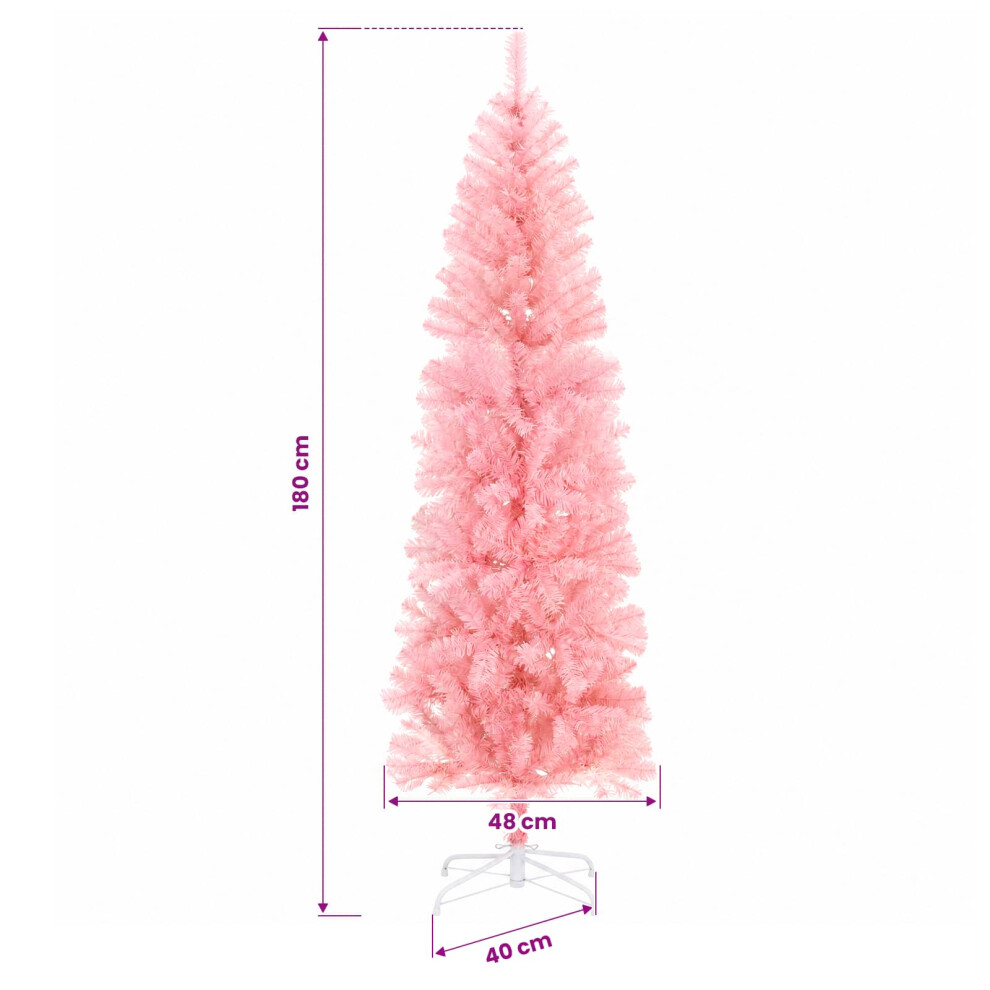 Vidaxl Artificial Slim Christmas Tree 180 Cm 300 Leds Warm White