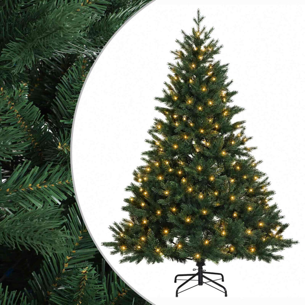 Vidaxl Artificial Hinged Christmas Tree 150 Cm 150 Leds Warm White