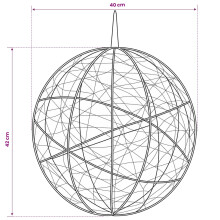 vidaXL Christmas Finial Light 2 pcs 1000 LEDs Warm White
