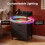 Bedside Tables Set of 2, Charging Station & LED Light, Black 4