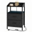 Bedside Table, Charging Station and LED, Black 1
