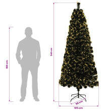 (240 cm) vidaXL Fiber Optic Christmas Tree 150 cm 24 LEDs Warm White PVC Green