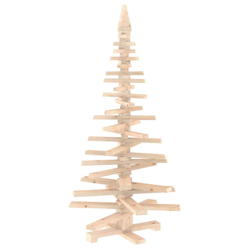 Vidaxl (Natural (Unfinished), 150 Cm) Wooden Christmas Tree Kotka 120 Cm Solid Pine Wood Brown Finish