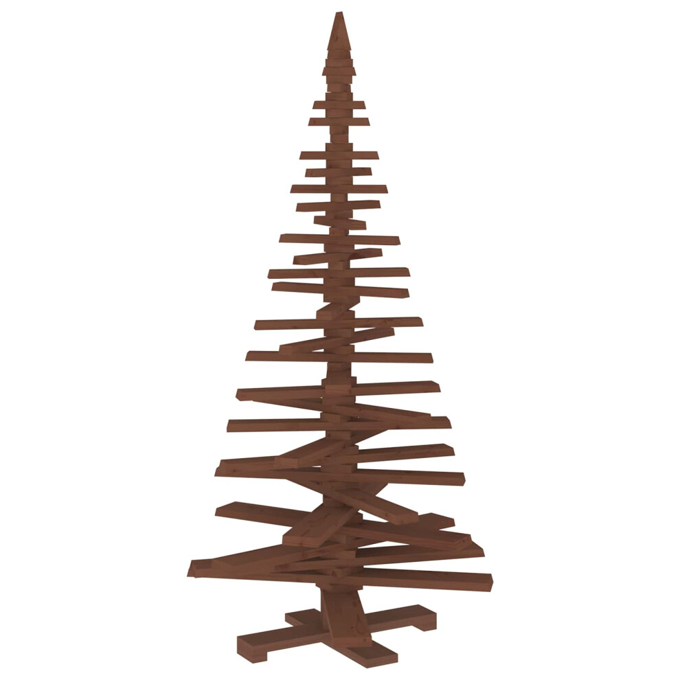 Vidaxl (Dark Brown Finish, 180 Cm) Wooden Christmas Tree Kotka 120 Cm Solid Pine Wood Brown Finish