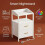 Bedside Table, Charging Station and LED, White 3