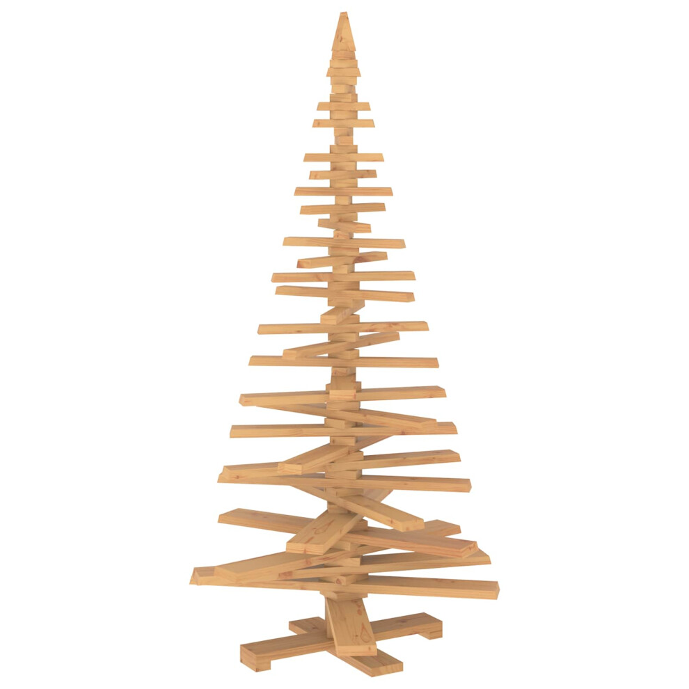 Vidaxl (Brown Finish, 180 Cm) Wooden Christmas Tree Kotka 120 Cm Solid Pine Wood Brown Finish