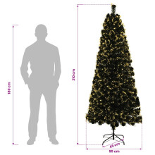 (210 cm) vidaXL Fiber Optic Christmas Tree 150 cm 24 LEDs Warm White PVC Green