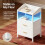Bedside Table, Charging Station and LED, White 6