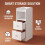 Slim Bedside Table, Narrow Side Table with 2 Drawers, White 5
