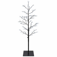 (Black (cold white), 120 cm) vidaXL Micro Birch Christmas Tree Black 180 cm Steel 459 LEDs