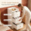 Slim Bedside Table, Narrow Side End Tables with 3 Drawers, White 2