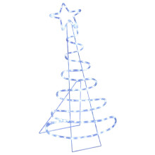 (Blue) vidaXL LED Sign Christmas Tree LOVIISA 100 LEDs Warm White 51 x 99 cm