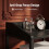 Bedside Table, Charging Station & LED Light, Black 3