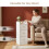 Slim Bedside Table, Narrow Side End Tables with 3 Drawers, White 5