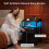 Bedside Table, Charging Station & LED Light, Black 6