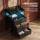 Bedside Table, Charging Station & LED Light, Black 4