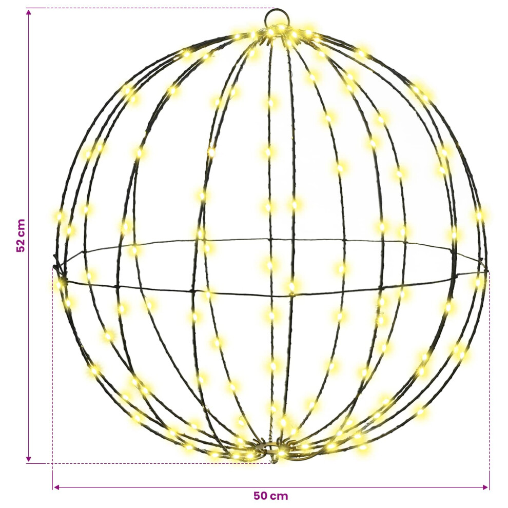 Vidaxl (Warm White, 50 Cm) Christmas Finial Light 96 Leds Warm White Diameter 30 X 32 Cm