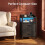 Bedside Table, Charging Station & LED Light, Black 5