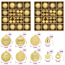 (Gold) vidaXL Christmas Ball Set 88 pcs Silver Ø 6 cm Plastic