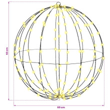(Warm white, 60 cm) vidaXL Christmas Finial Light 96 LEDs Warm White Diameter 30 x 32 cm