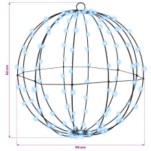 (Cold white, 50 cm) vidaXL Christmas Finial Light 96 LEDs Warm White Diameter 30 x 32 cm