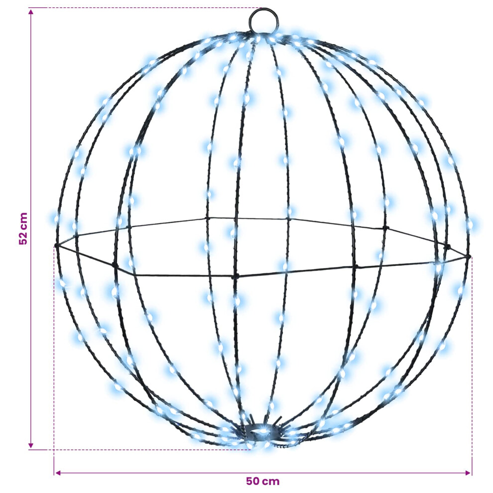 Vidaxl (Cold White, 50 Cm) Christmas Finial Light 96 Leds Warm White Diameter 30 X 32 Cm