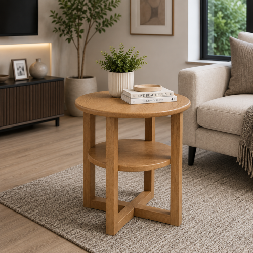 Spot On Dealz Small Oak Side Coffee Table - G-0089