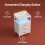 Bedside Table, Charging Station & LED Light, White 4