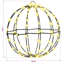 (Warm white, 30 cm) vidaXL Christmas Finial Light 96 LEDs Warm White Diameter 30 x 32 cm
