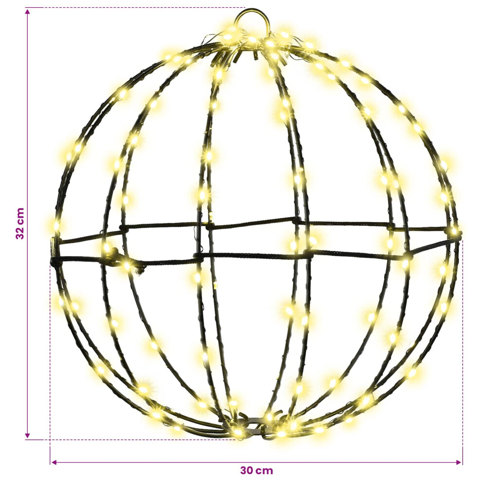 Vidaxl (Warm White, 30 Cm) Christmas Finial Light 96 Leds Warm White Diameter 30 X 32 Cm