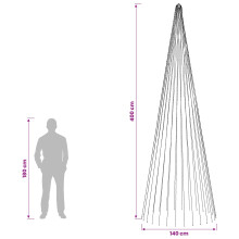 (400 cm) vidaXL Christmas Tree Light with Spikes 1148 LEDs Warm White and