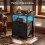 Bedside Table, Charging Station and LED, Black 5