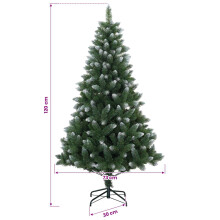 (120 cm) vidaXL Artificial Christmas Tree 210 cm PVC and Metal Green