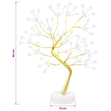 (Gold (cold white)) vidaXL Mini Starburst Christmas Tree 2 pcs Silver 12 x 50 cm Steel