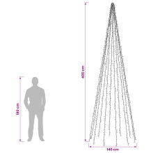 (400 cm) vidaXL Christmas tree lights with 10 LEDs 1550 LEDs Warm White