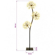 (Black (warm white), 120 cm) vidaXL S-Shape LED Christmas Tree 2 pcs White 18 x 18 x 45 cm Steel