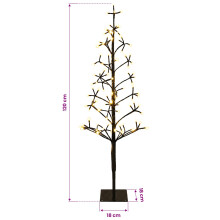 (Black (warm white), 120 cm) vidaXL LED String Christmas Tree White 180 cm Steel 196 LEDs