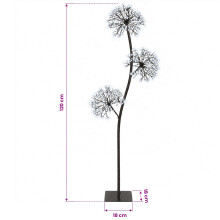 (Black (cold white), 120 cm) vidaXL S-Shape LED Christmas Tree 2 pcs White 18 x 18 x 45 cm Steel