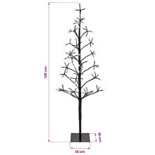 (Black (cold white), 120 cm) vidaXL LED String Christmas Tree White 180 cm Steel 196 LEDs