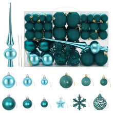 (Green) vidaXL Christmas Ball Set 111 pcs Brown and Gold 6 cm Polystyrene