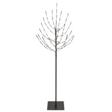 vidaXL LED Christmas Tree Black 150 cm Steel 140 LEDs