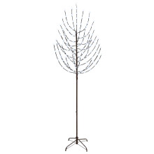 vidaXL LED Christmas Tree Black 210 cm Steel 180 LEDs