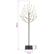 vidaXL LED Christmas Tree Black 18 x 18 x 150 cm Steel 140 LEDs