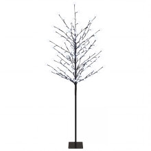 vidaXL LED Ball Christmas Tree Black 150 cm Steel 185 LEDs
