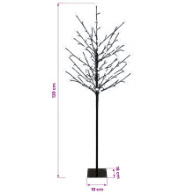 vidaXL LED Ball Christmas Tree Black 18 x 18 x 120 cm Steel 150 LEDs