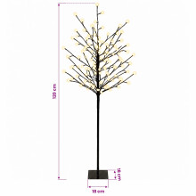 vidaXL LED Ball Christmas Tree Black 18 x 18 x 120 cm Steel 150 LEDs