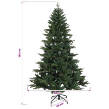 vidaXL Artificial Hinged Christmas Tree 180 cm PVC and Metal Green